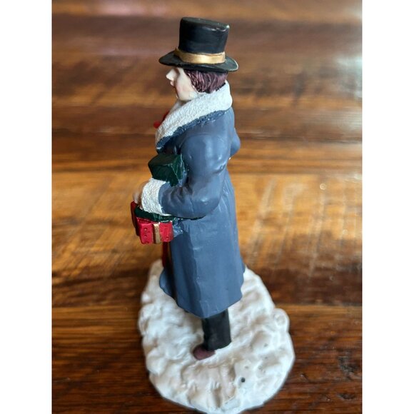 Vintage Mervyn's 1991 Christmas Village Accessory Victorian Father & Daughter Ho - Picture 2 of 7